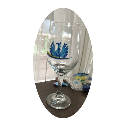 Copa de cristal grabada