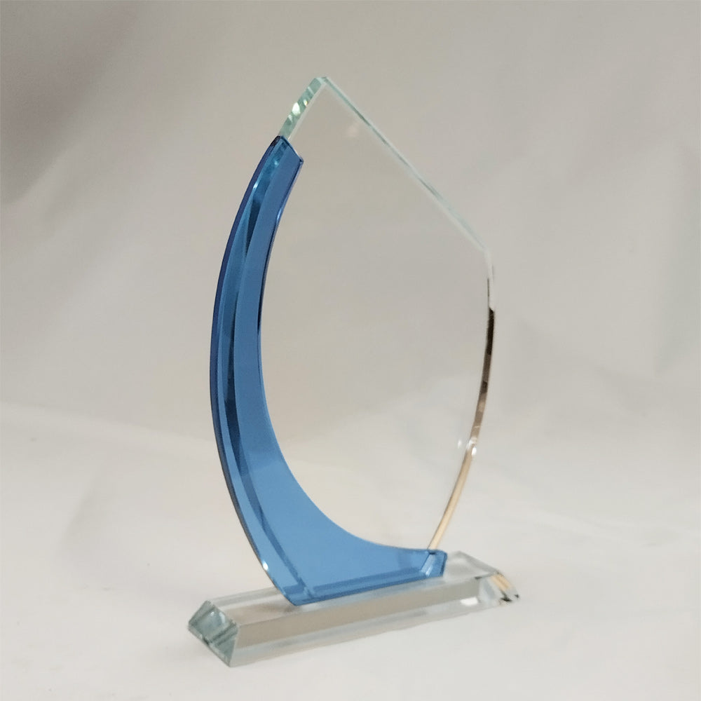 Galvano Cristal Borde Azul
