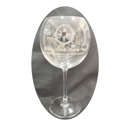 Copa de cristal grabada